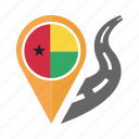 country, flag, guinea bissau, location, nation, navigation, pin