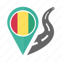 country, flag, guinea, location, nation, navigation, pin