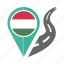country, flag, hungary, location, nation, navigation, pin 