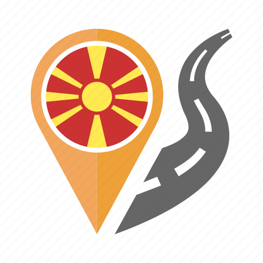 Country, flag, location, macedonia, nation, navigation, pin icon - Download on Iconfinder