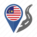 country, flag, location, malaysia, nation, navigation, pin