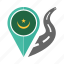 country, flag, location, mauritania, nation, navigation, pin 