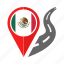 country, flag, location, mexico, nation, navigation, pin 