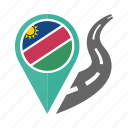 country, flag, location, namibia, nation, navigation, pin