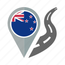 country, flag, location, nation, navigation, new zealand, pin