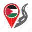 country, flag, location, nation, navigation, palestine, pin 