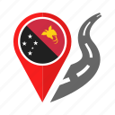 country, flag, location, nation, navigation, papua new guinea, pin