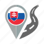 country, flag, location, nation, navigation, pin, slovakia 