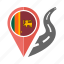 country, flag, location, nation, navigation, pin, sri lanka 
