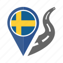 country, flag, location, nation, navigation, pin, sweden