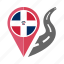country, flag, location, nation, navigation, pin, the dominican republic 