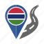 country, flag, location, nation, navigation, pin, the gambia 