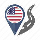 country, flag, location, nation, navigation, pin, the united states