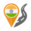 country, flag, india, location, nation, navigation, pin 
