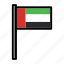 arab emirates, country, flag, flags, national, world 