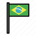 brazil, country, flag, flags, national, world