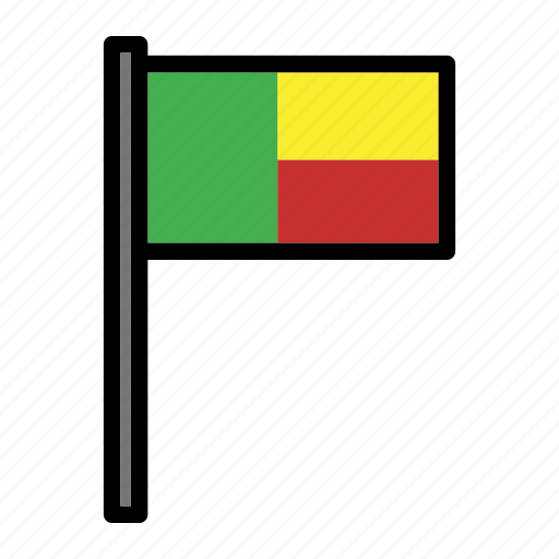 Benin, country, flag, flags, national, world icon - Download on Iconfinder