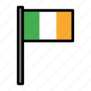 country, flag, flags, ireland, national, world