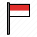 country, flag, flags, indonesia, monaco, national, world