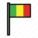 country, flag, flags, mali, national, world