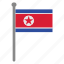 flags, korea north, flag, country, nation, national, world 