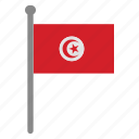 flags, tunisia, flag, country, nation, national, world