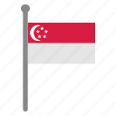 flags, singapore, flag, country, nation, national, world