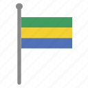 flags, gabon, flag, country, nation, national, world