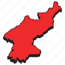 north korea, map, country, border