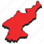 north korea, map, country, border 