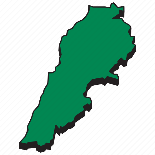 Lebanon, country, map, border icon - Download on Iconfinder