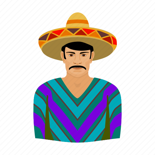 Man, mexican, mexico, sightseeing, sombrero, travel icon - Download on Iconfinder