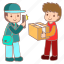 courier, shipping, logistics, man, service, delivery, box, warehouse, parcel 