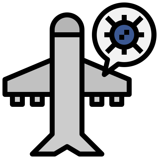 Airplane, flying, forbidden, signaling, transportation icon - Free download
