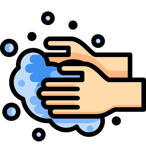 Cleanliness, color, covid, lineal, protect, protection, wash hands icon - Free download