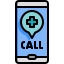 call, color, covid, emergency, hotline, lineal, telephone 