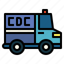 ambulance, car, cdc, truck