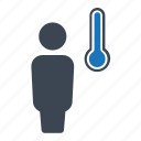 avatar, sick, temperature, thermometer