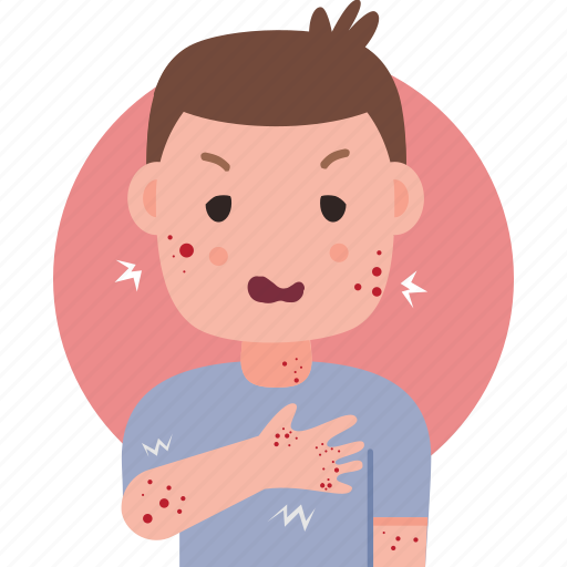 Allergy, dermatitis, disease, rash, reaction, skin, discoloration icon - Download on Iconfinder