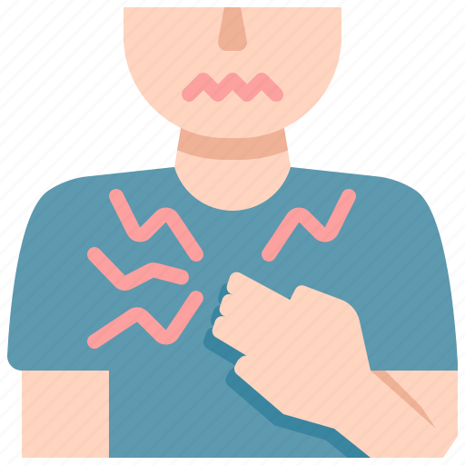 Chest, tight, man, hurt, heart, pain, male icon - Download on Iconfinder
