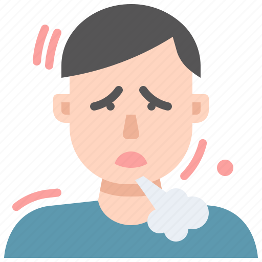 Cough, breath, avatar, blow, male, breathing, symptom icon - Download on Iconfinder