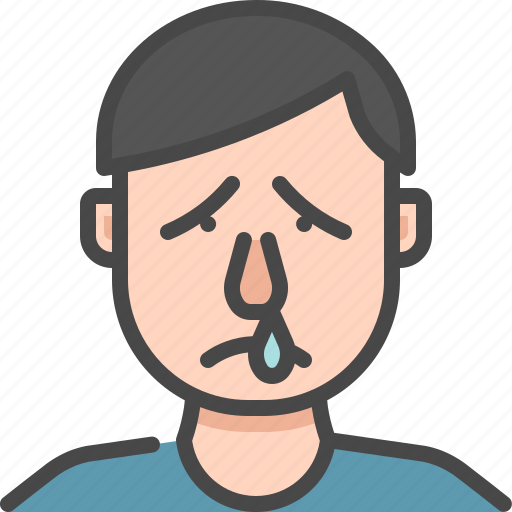 Runny, nose, man, cold, avatar, male, sick icon - Download on Iconfinder