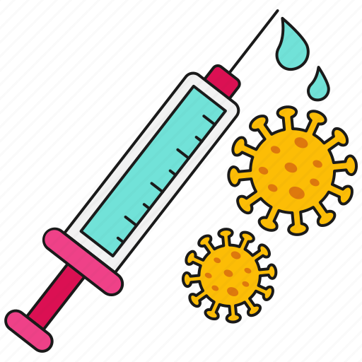 Virus, injection, inject, syringe, vaccine, drug icon - Download on Iconfinder