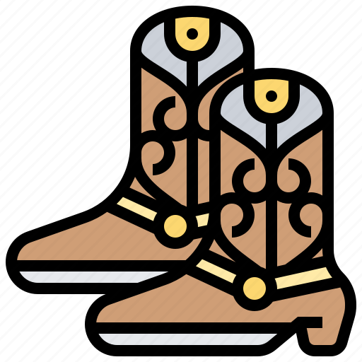 Boots, cowboy, footwear, leather, western icon - Download on Iconfinder