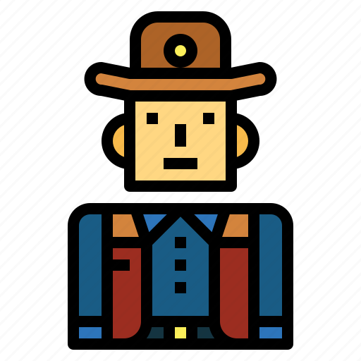 Cowboy, farmer, man, western, hat icon - Download on Iconfinder