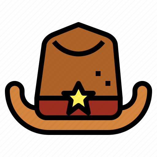 Cowboy, sheriff, star, leather, hat icon - Download on Iconfinder