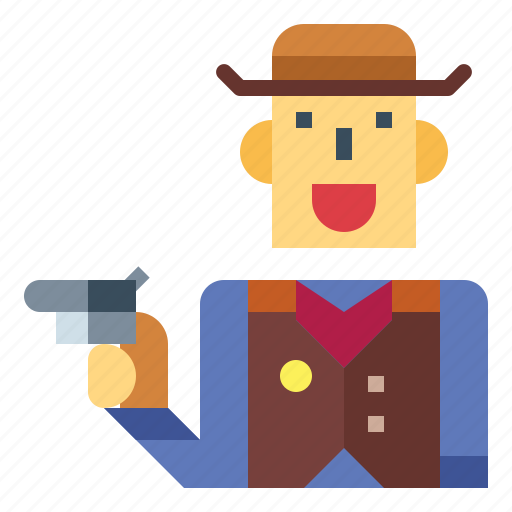 Cowboy, shoot, western, gun, hat icon - Download on Iconfinder