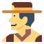 cowboy, farmer, sheriff, man, hat 