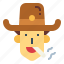 cowboy, sheriff, cigar, smoking, hat 