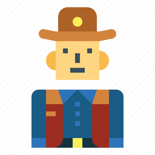 Cowboy, farmer, man, western, hat icon - Download on Iconfinder